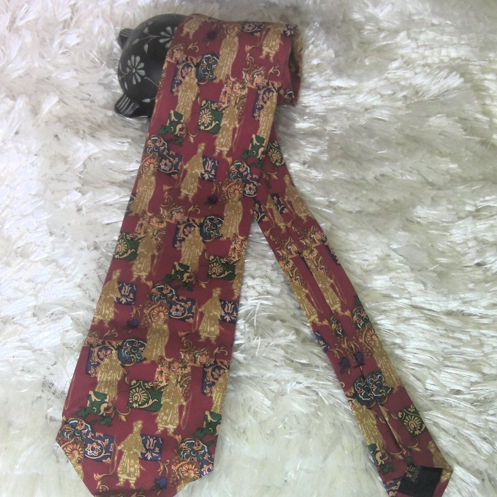 Collection XXI By Richel Geometric Silk Tie Handmade in Spain